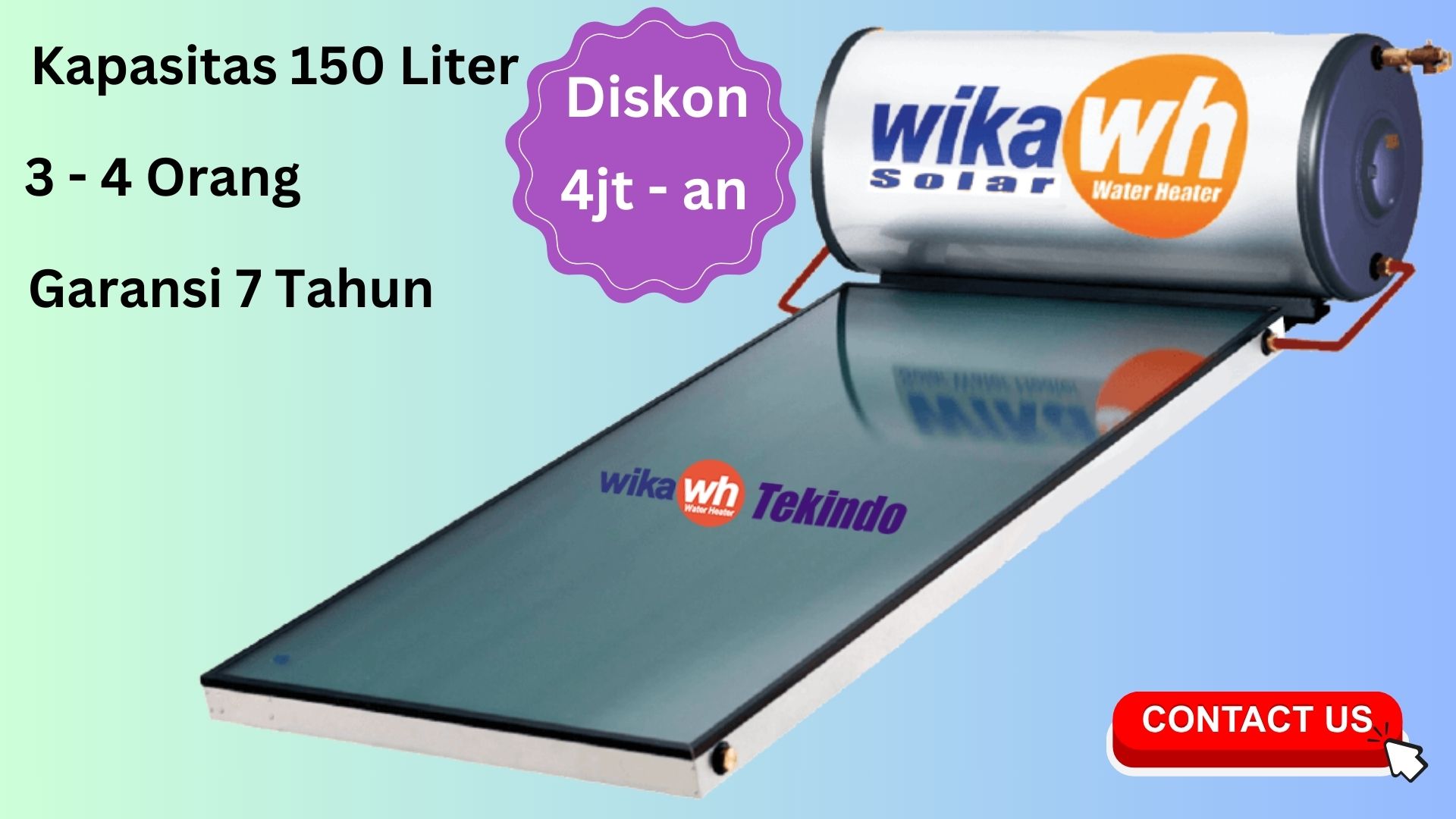 Promo Wika Water Heater 150 Liter