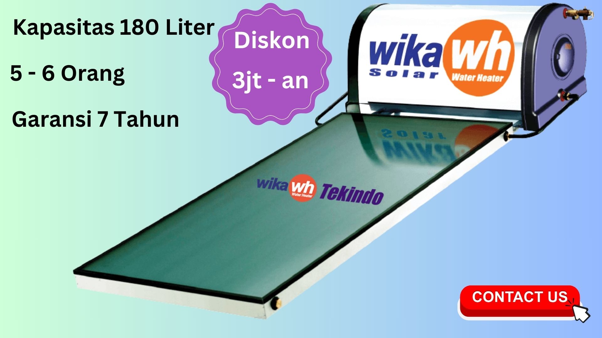 Promo Wika Water Heater 180 Liter