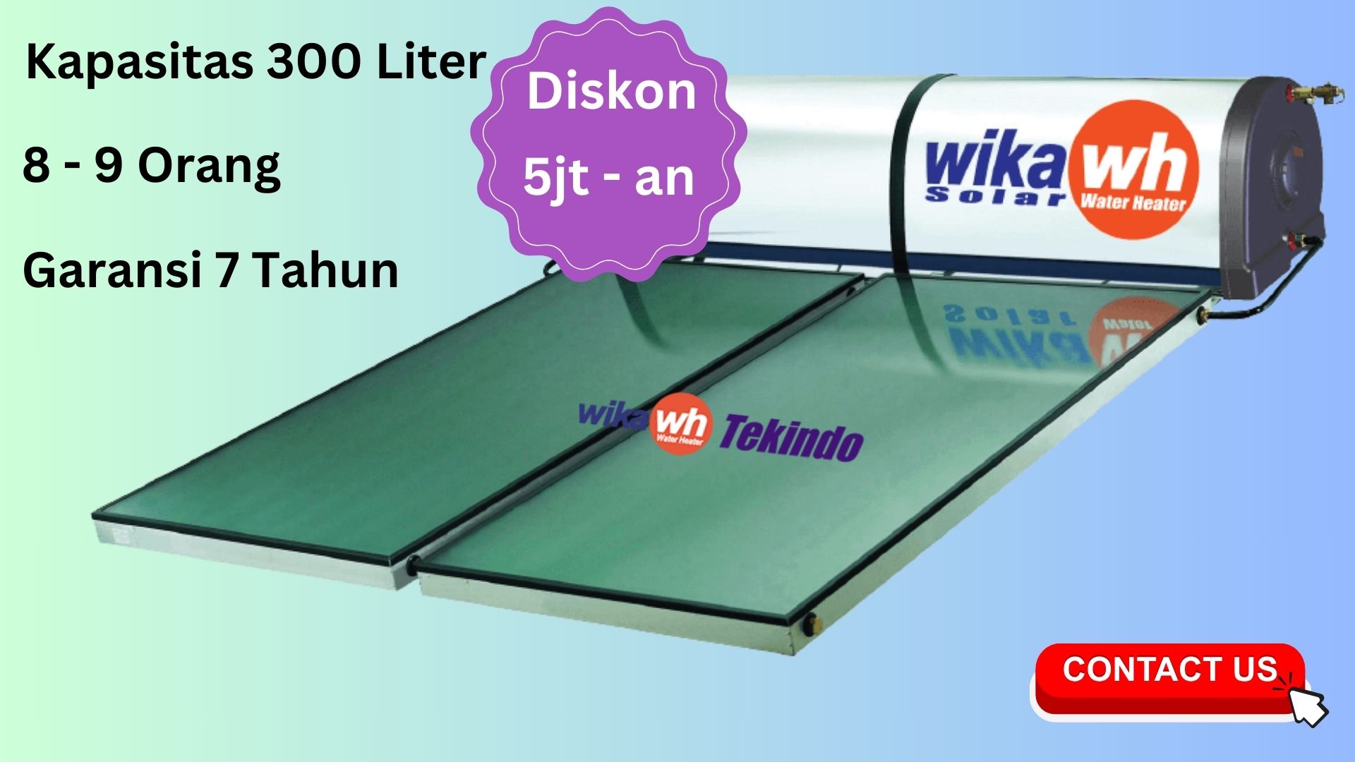 Promo Wika Water Heater 300 Liter